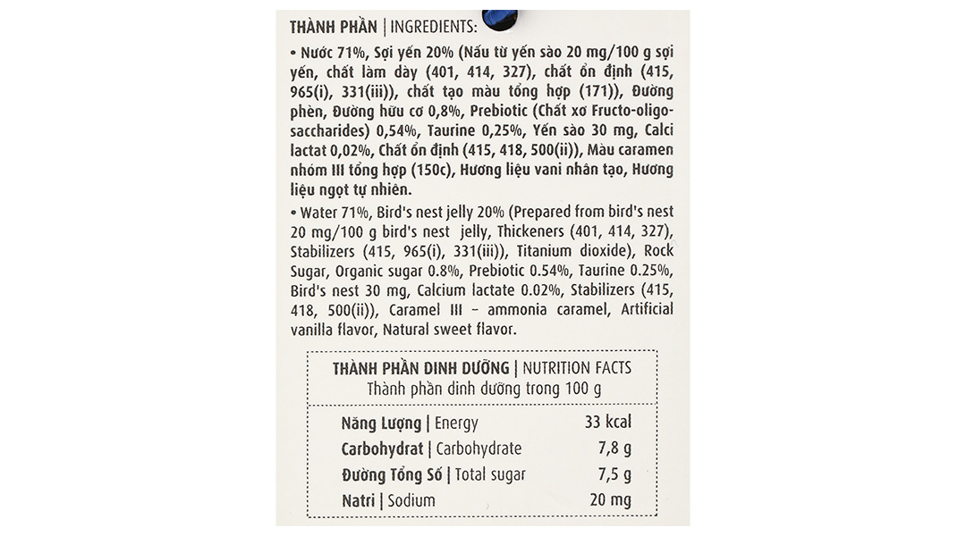Yến Green Babi Nutrinest Hương Vani hộp 4 hũ - 11
